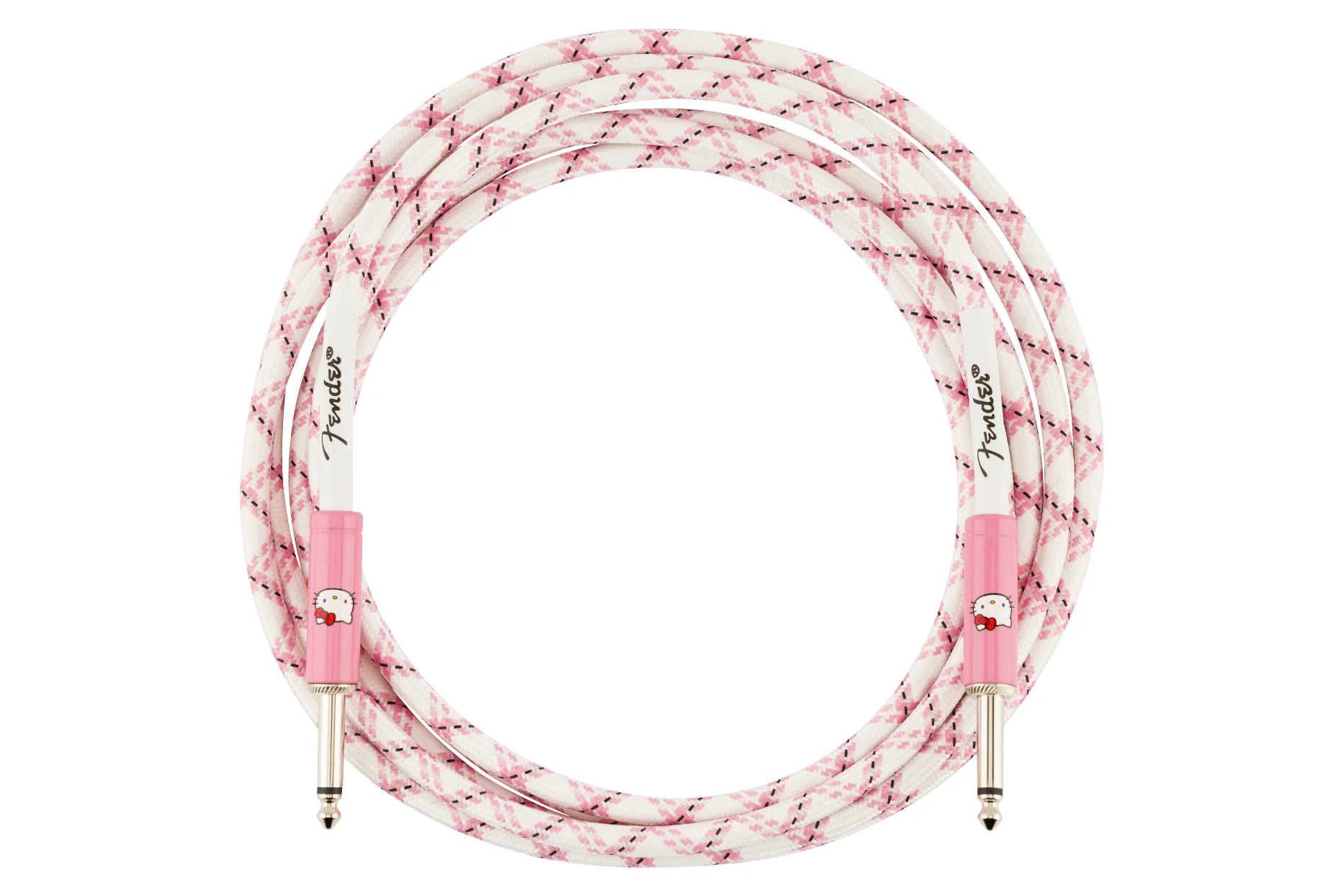 Fender x Hello Kitty White/Pink Woven Cable - Image 2