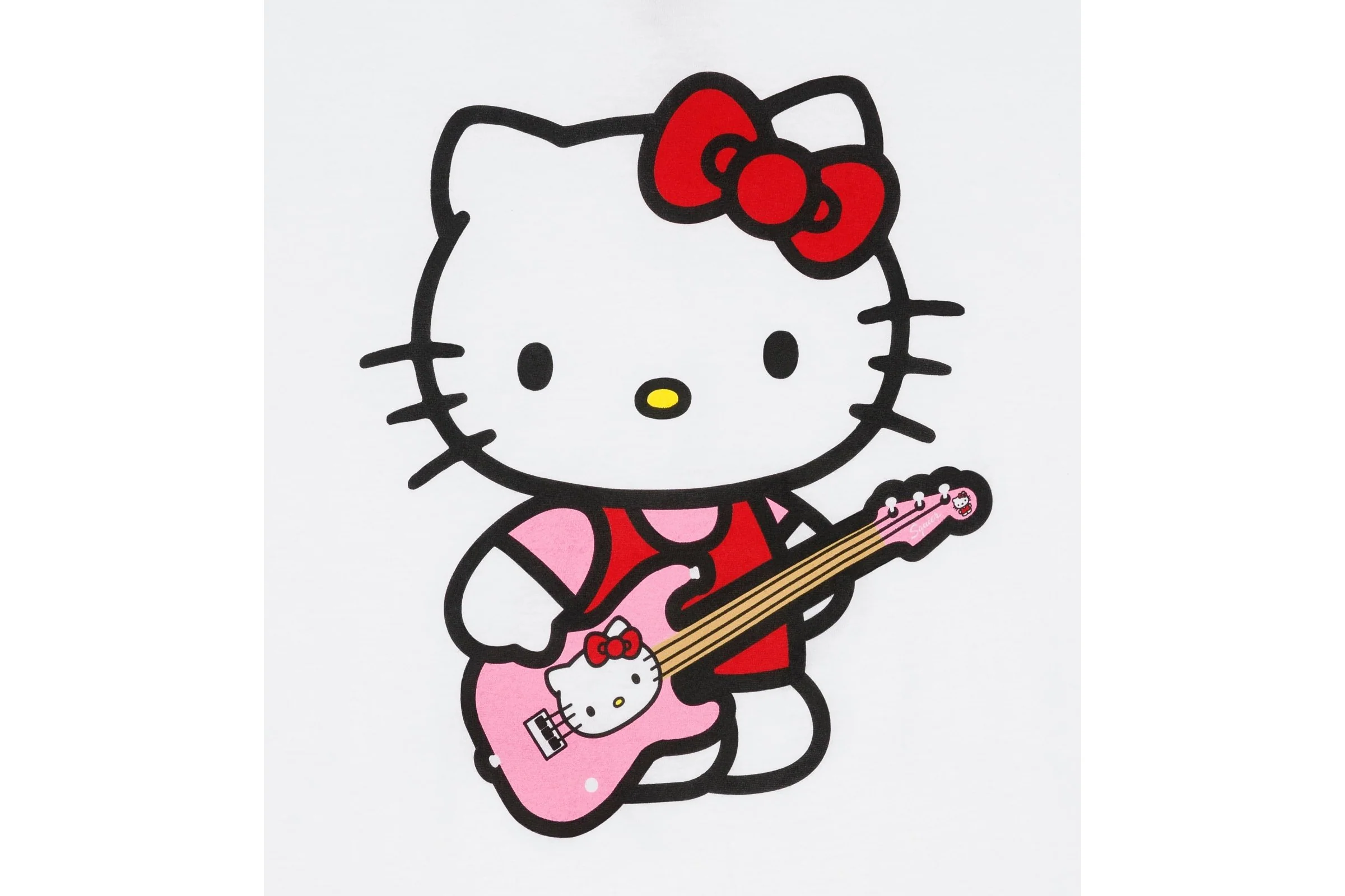 Fender x Hello Kitty White Sleeve Hit Logo Tee - Image 3
