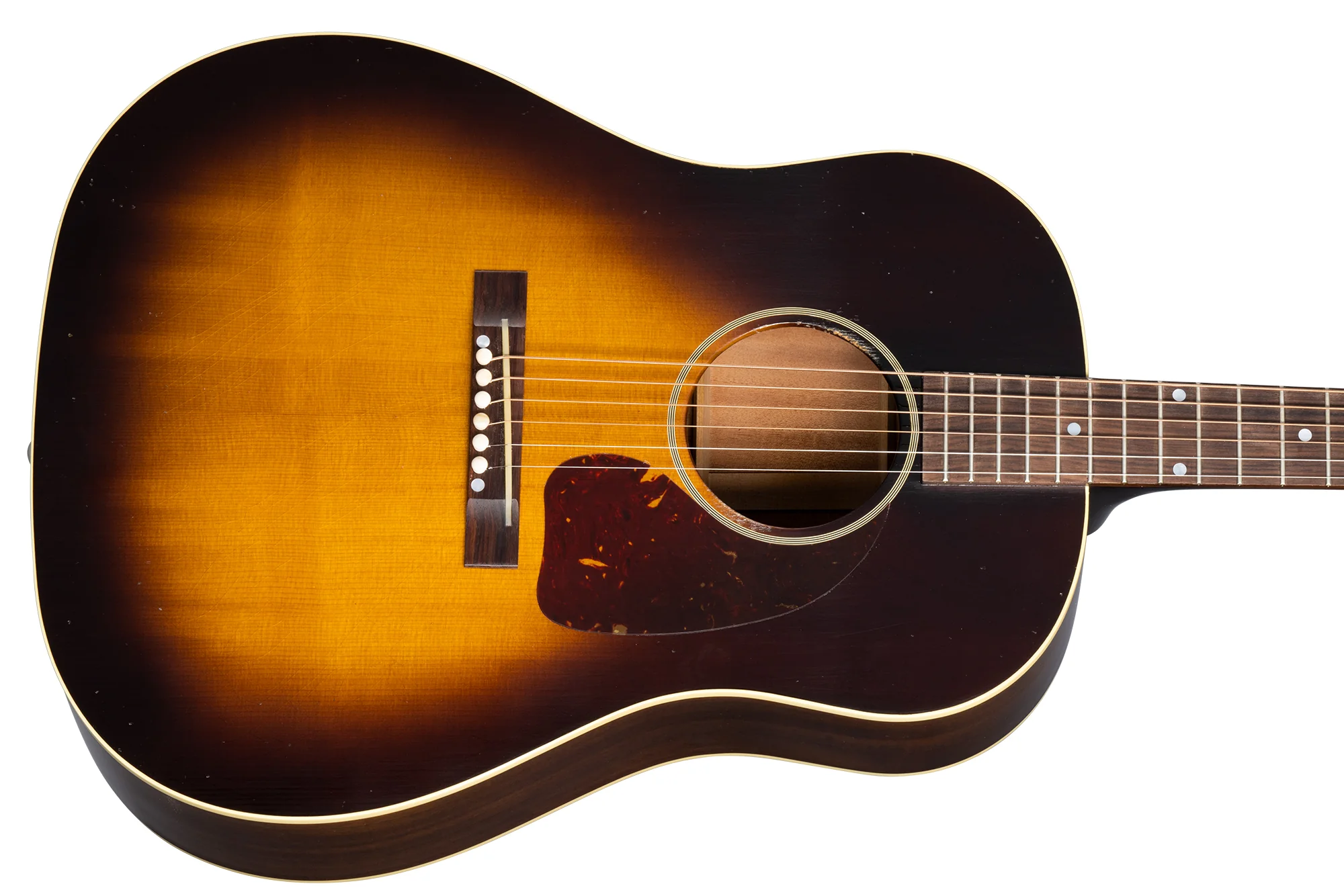 Gibson 1942 Banner J-45 Vintage Sunburst Light Aged - Image 4