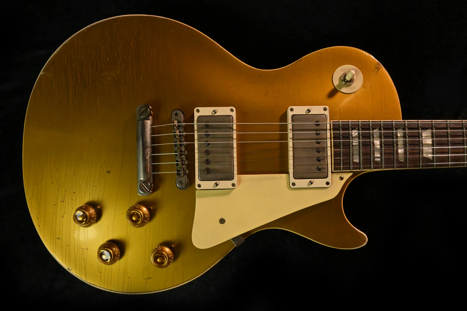 Gibson 1957 Les Paul Standard Gold Top Faded Cherry Back Murphy Lab Heavy Aged - Image 5
