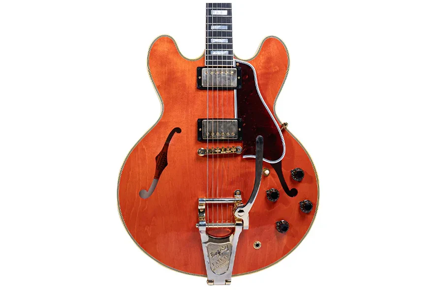 Gibson Custom Shop Murphy Lab 1959 ES-355 Bigsby, Watermelon Red, Ultra Light Aged - Image 3