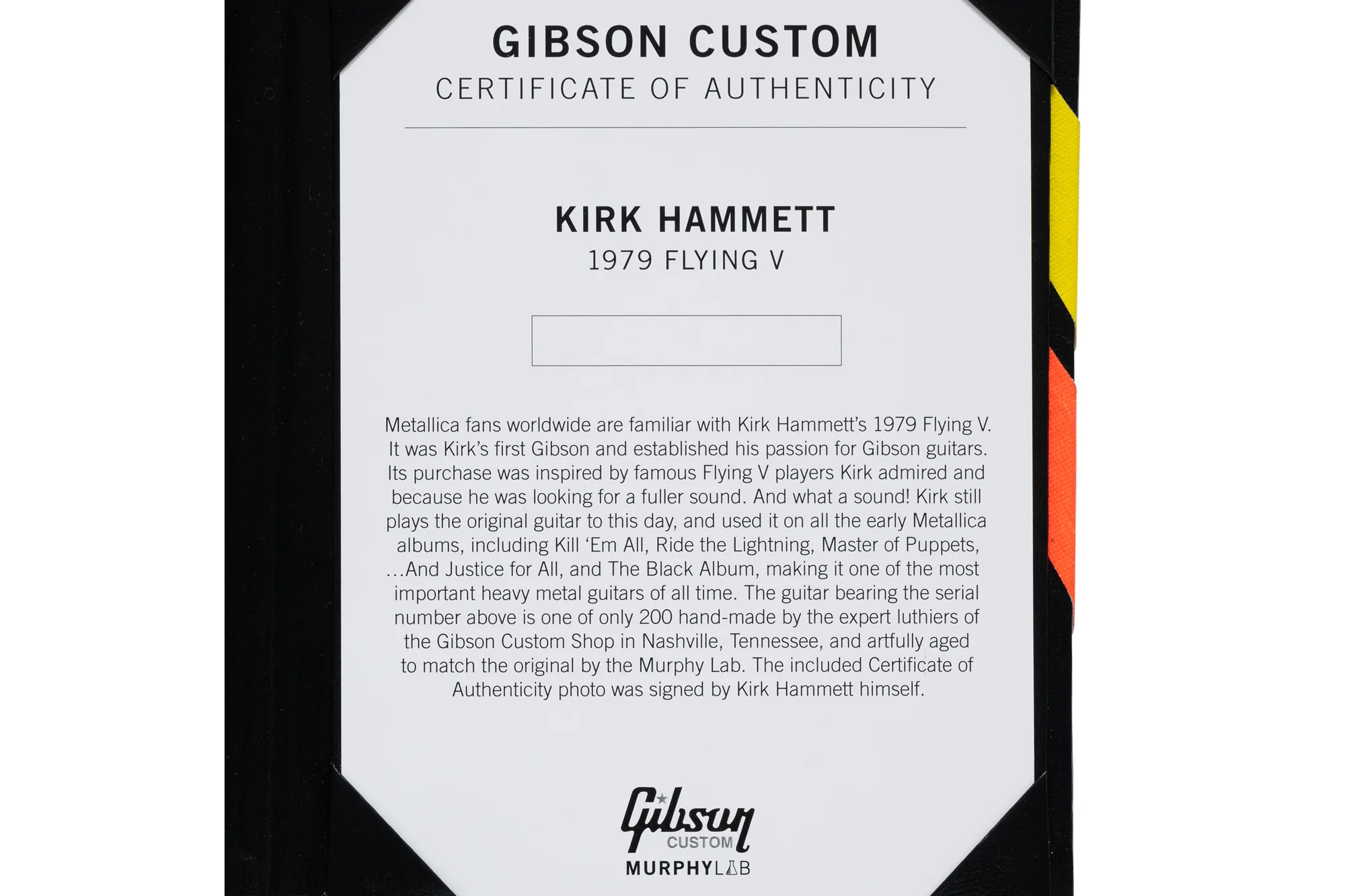 Gibson Kirk Hammett 1979 Flying V - Image 11