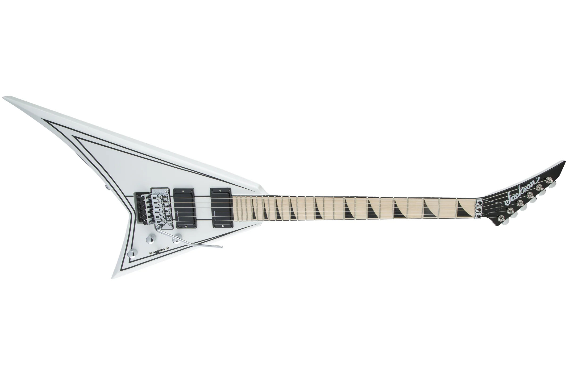 Jackson X Series Rhoads RRX24M, Snow White with Black Pinstripes - Image 3
