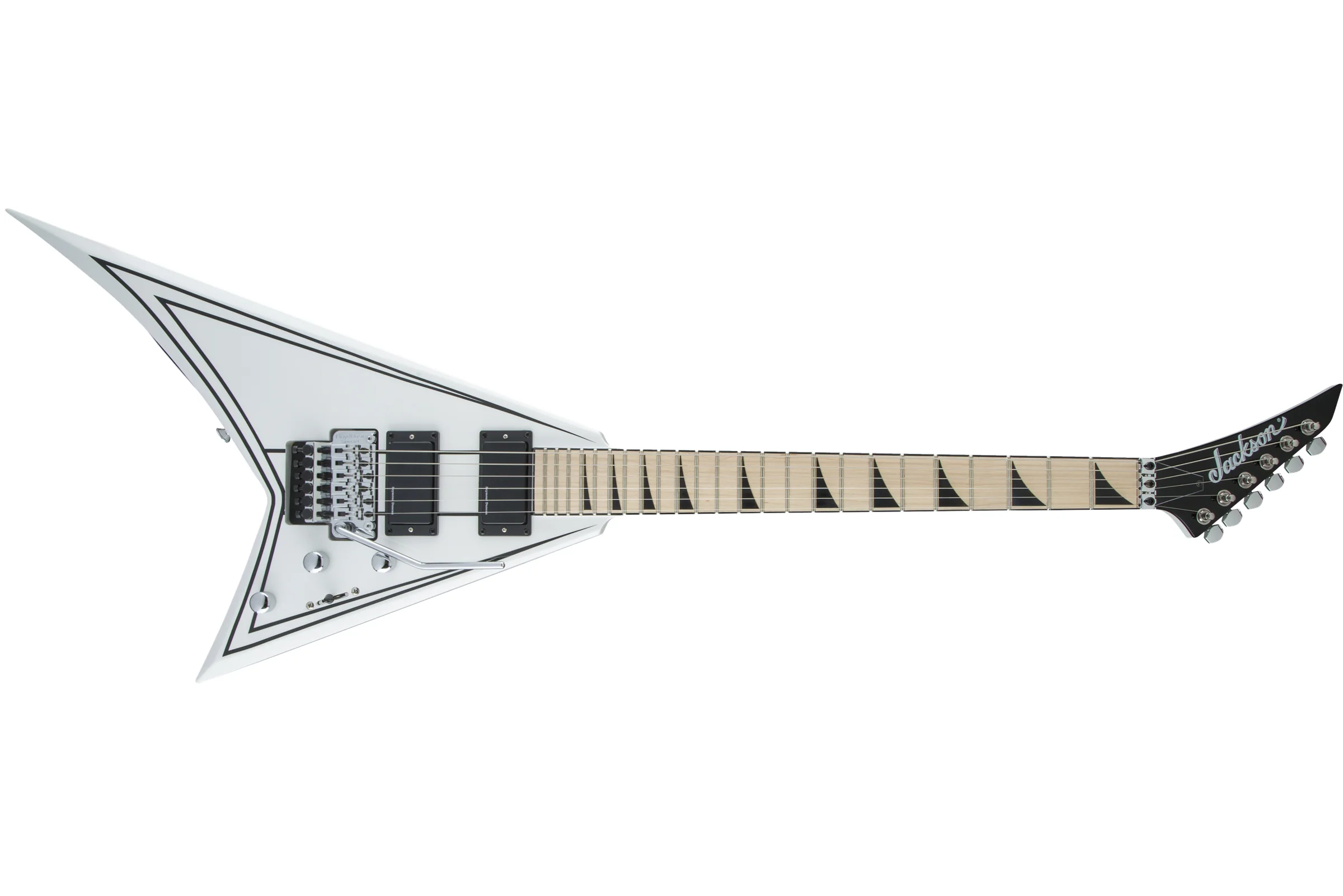 Jackson X Series Rhoads RRX24M, Snow White with Black Pinstripes - Image 4