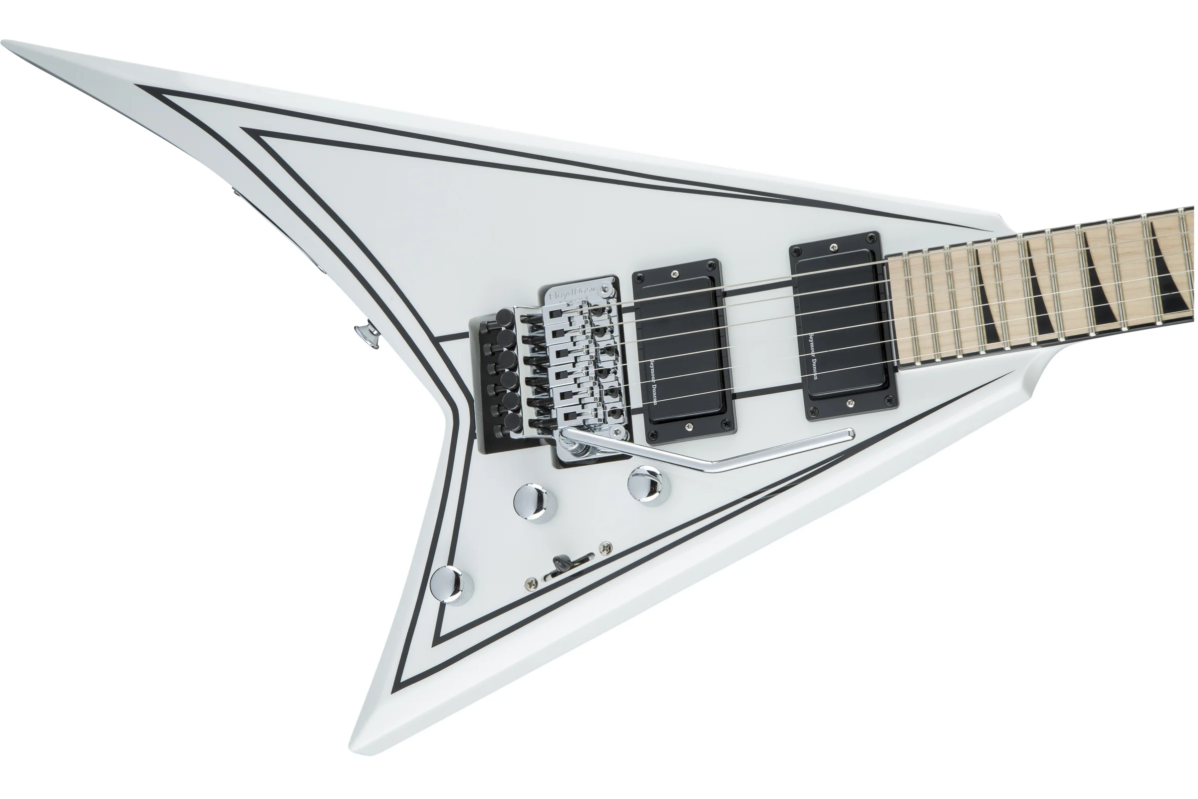 Jackson X Series Rhoads RRX24M, Snow White with Black Pinstripes - Image 5