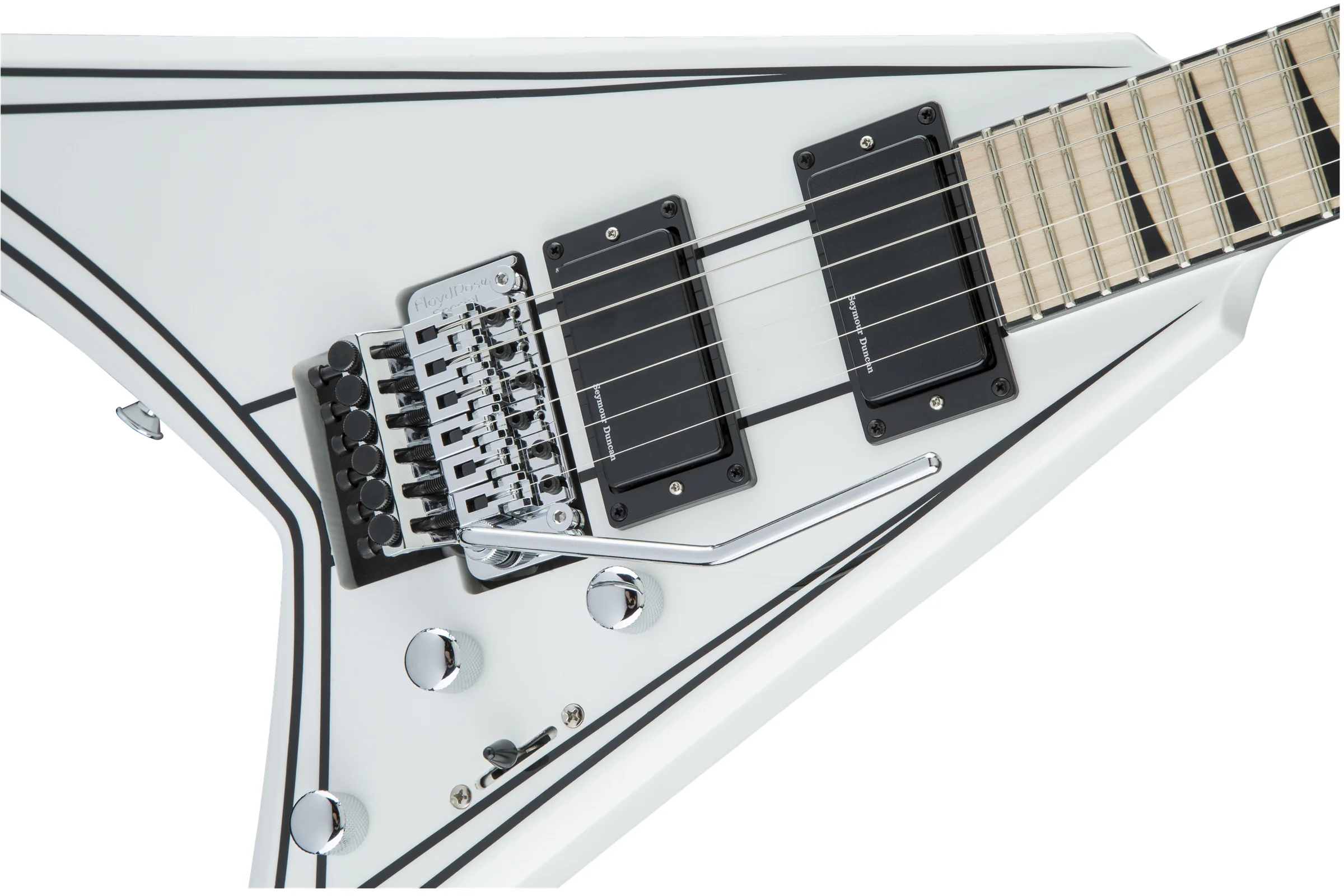 Jackson X Series Rhoads RRX24M, Snow White with Black Pinstripes - Image 6