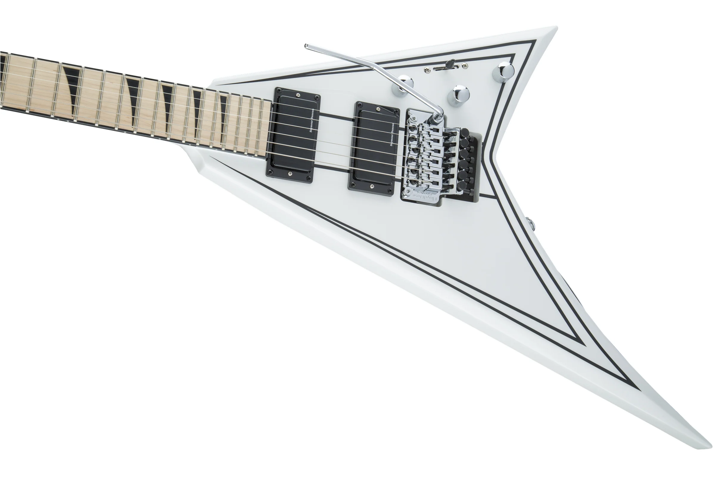 Jackson X Series Rhoads RRX24M, Snow White with Black Pinstripes - Image 7