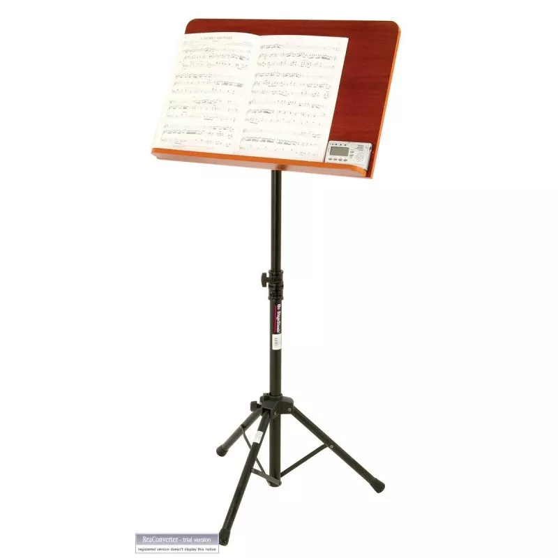On Stage SM7312W Music Stand w/ Wide Rosewood Bookplate - Image 3