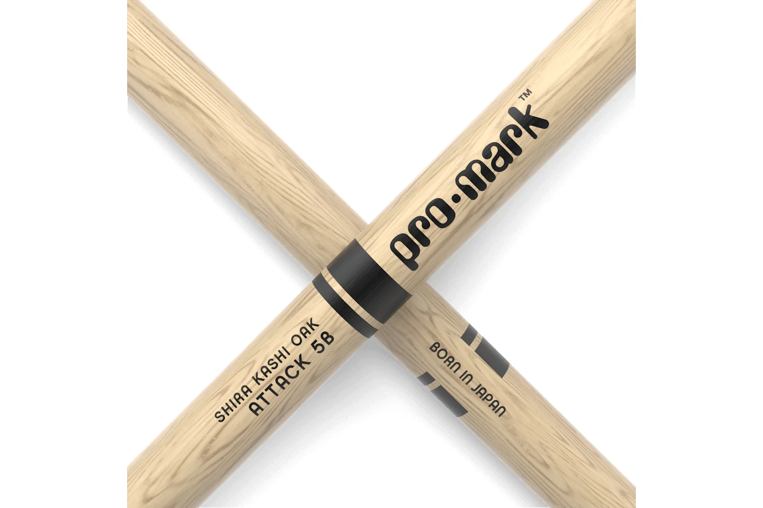 ProMark Classic Attack 5B Shira Kashi Oak Drumstick, Oval Wood Tip - Image 5