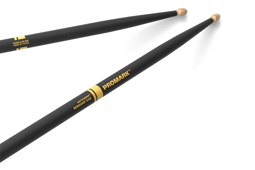 ProMark Rebound 5AB ActiveGrip Hickory Drumstick, Acorn Wood Tip - Image 5