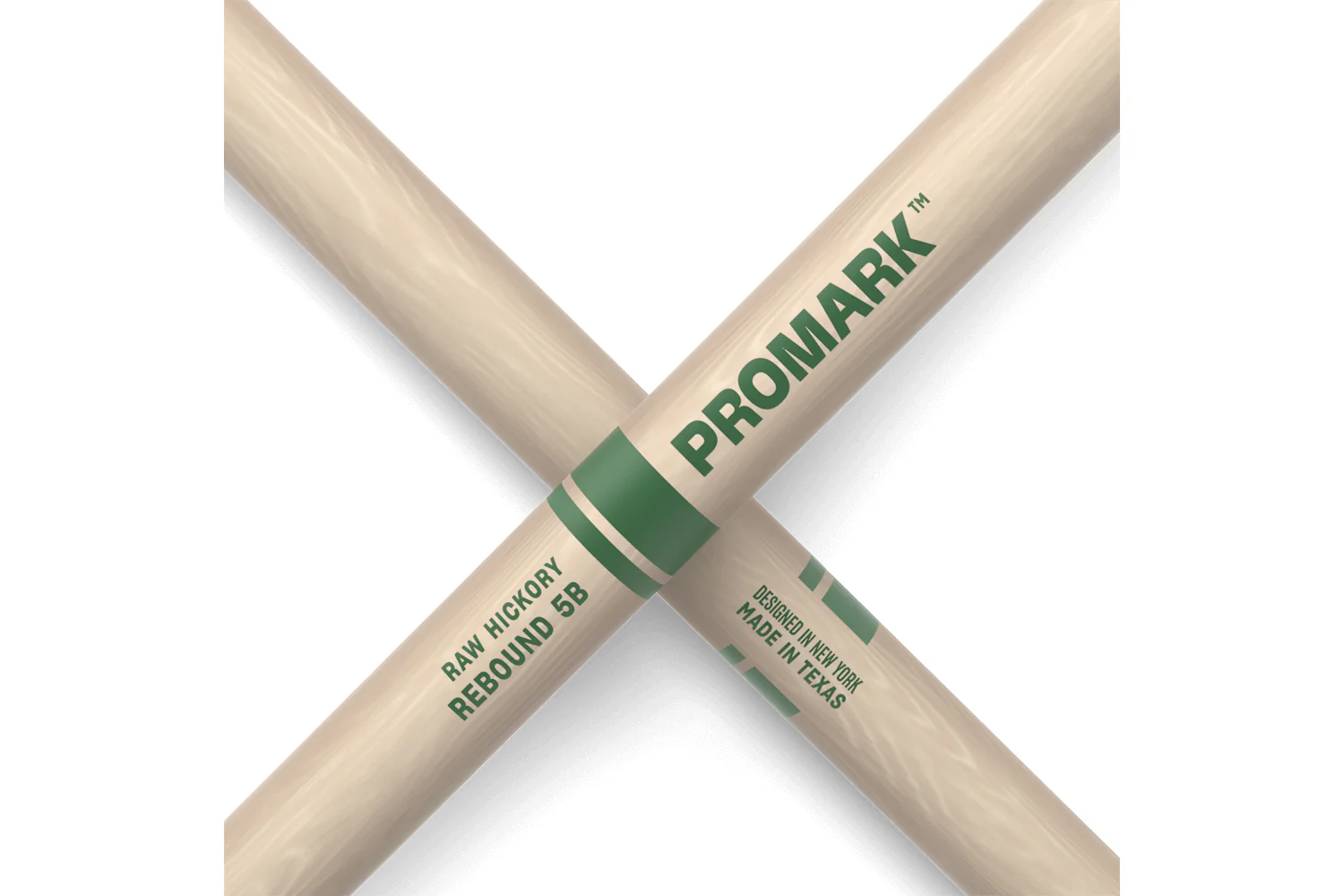 Promark Rebound 5B Raw Hickory drumstick, Acorn Wood Tip - Image 5