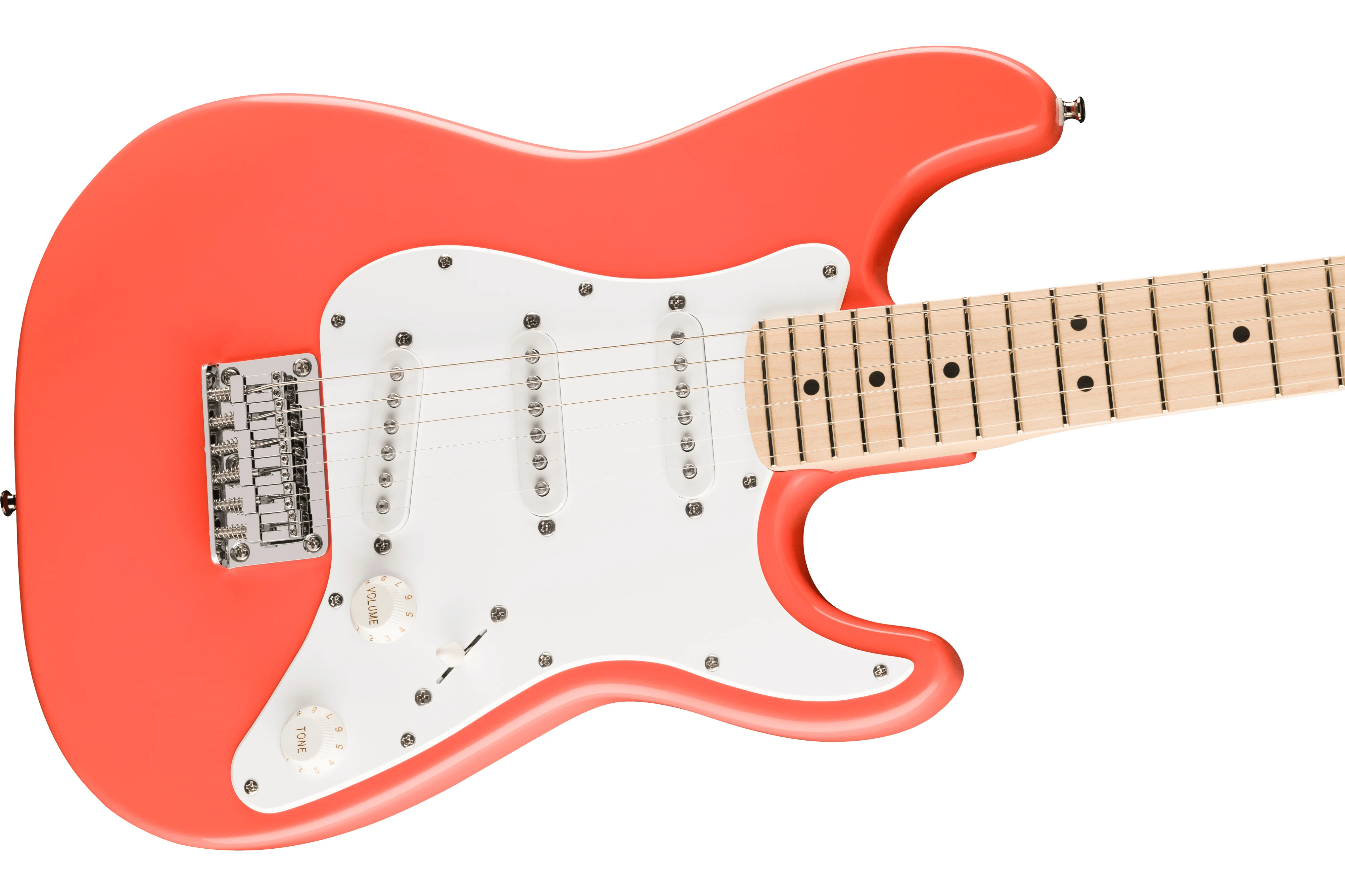 Squier FSR Mini Startocaster, Tahitian Coral - Image 3