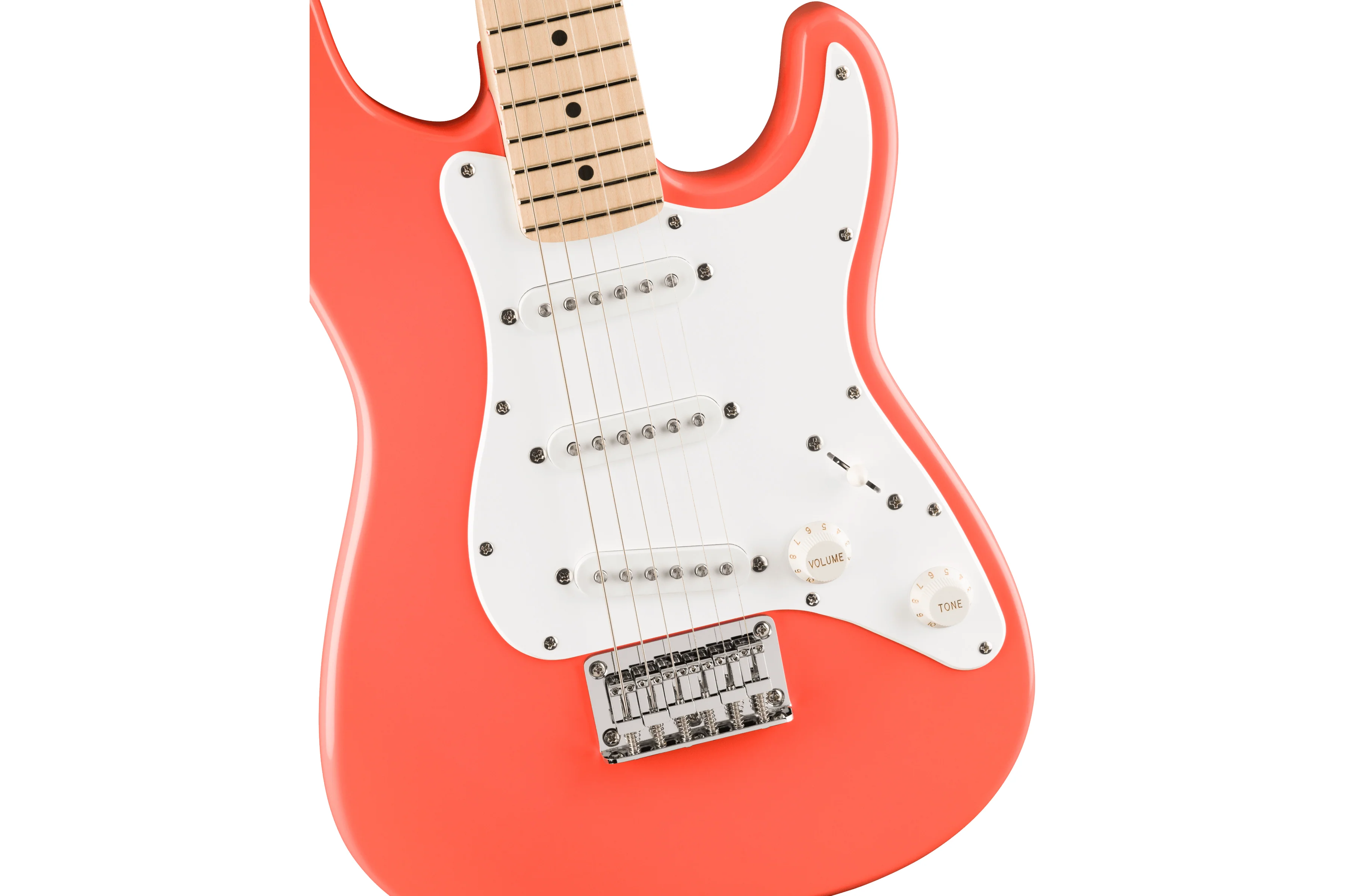 Squier FSR Mini Startocaster, Tahitian Coral - Image 4