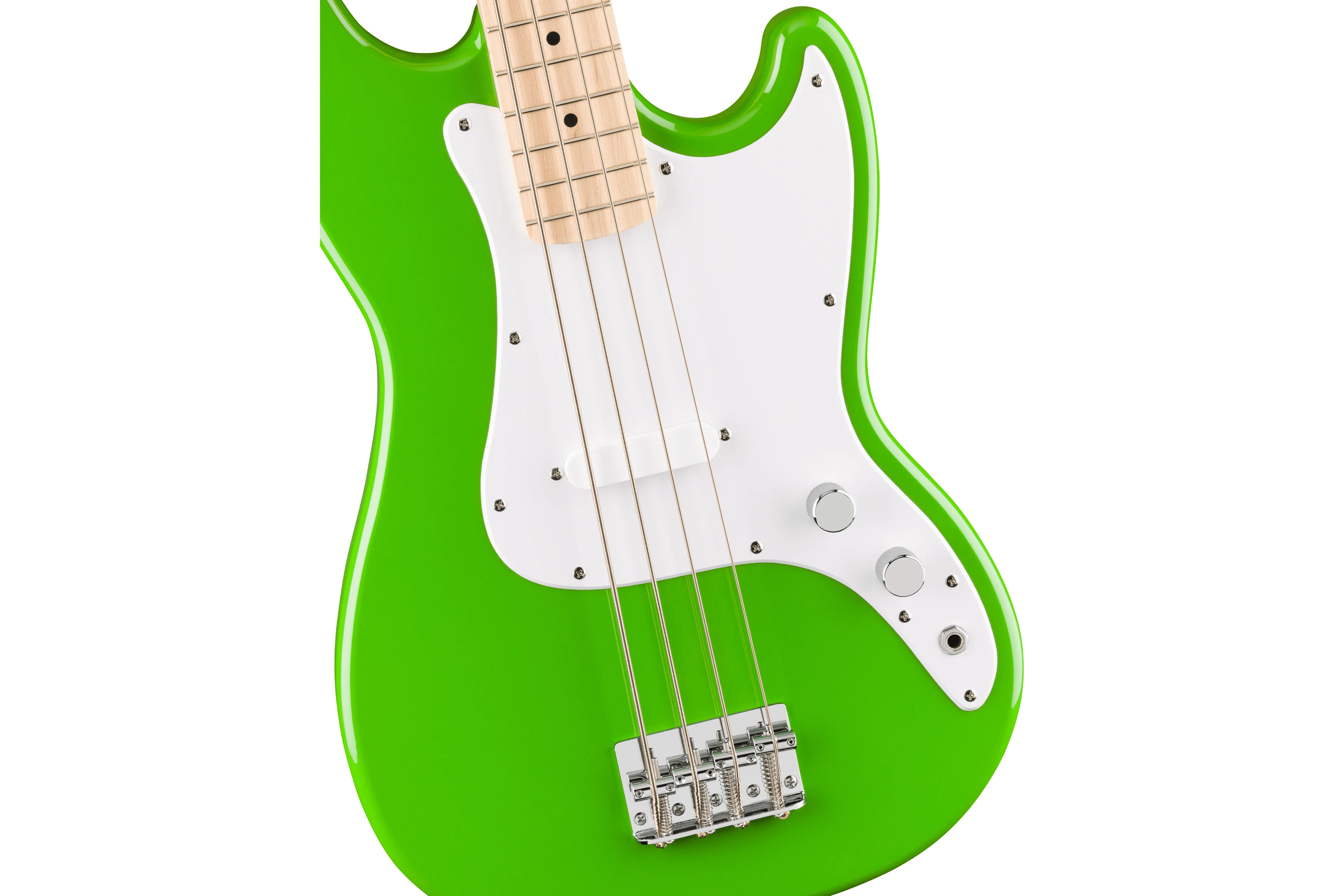 Squier FSR Sonic Bronco Bass, Lime Green - Image 4