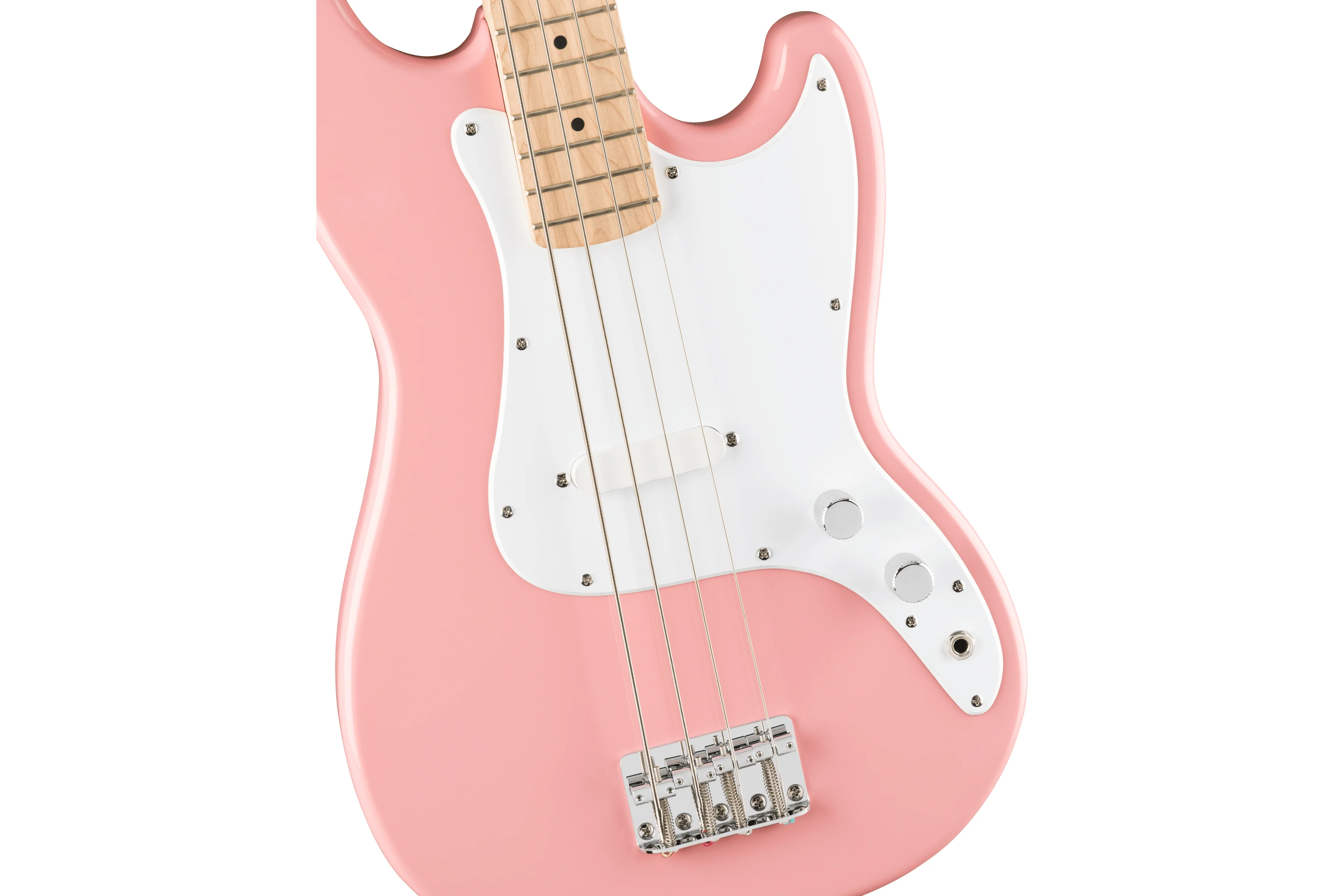 Squier FSR Sonic Bronco Bass, Shell Pink - Image 4
