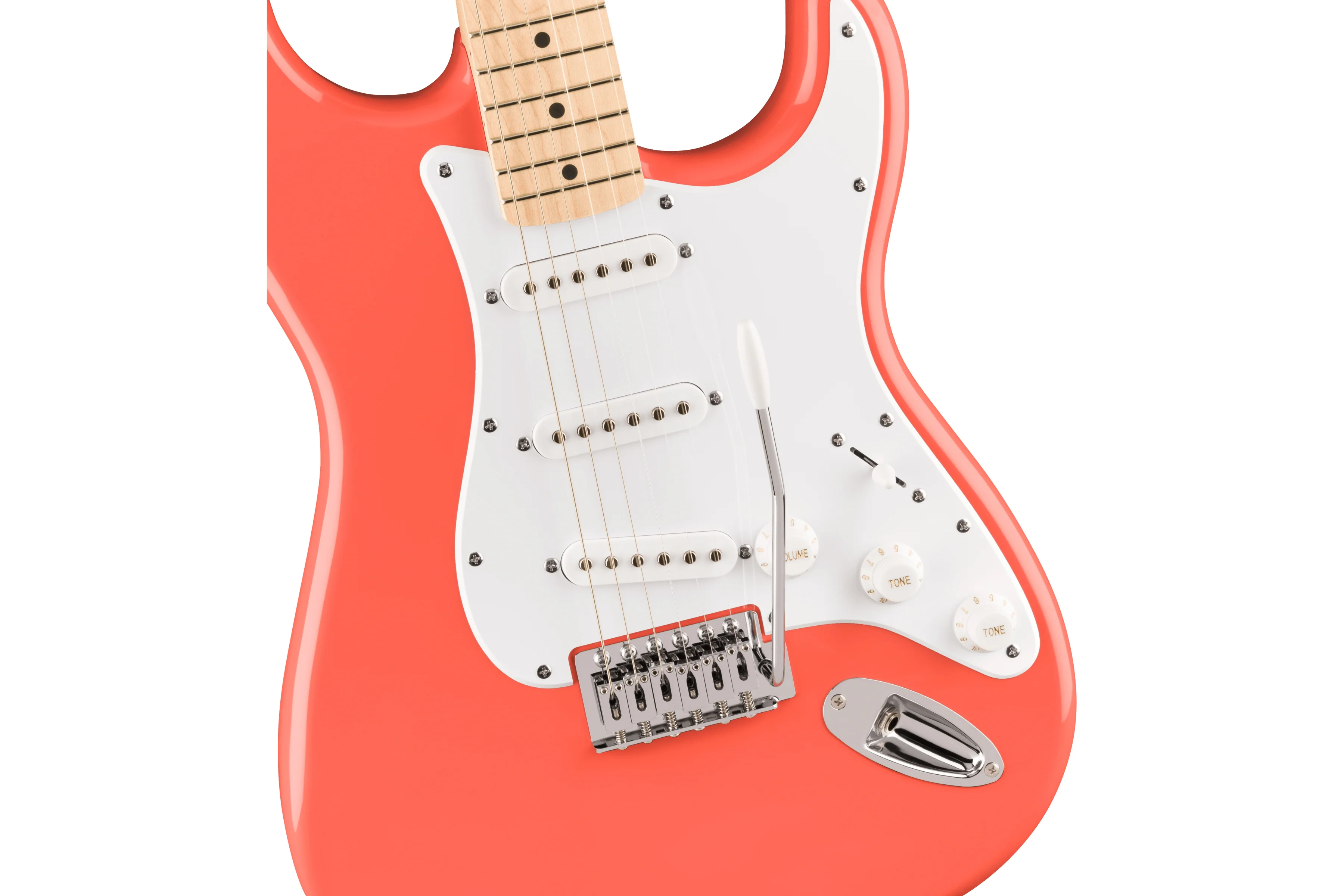 Squier FSR Sonic Stratocaster, Tahitian Coral - Image 4
