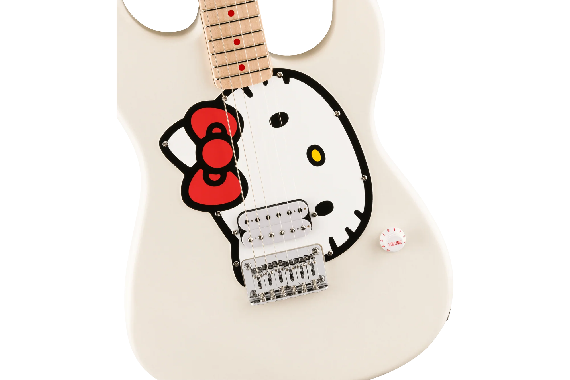 Squier Hello Kitty White Stratocaster - Image 4