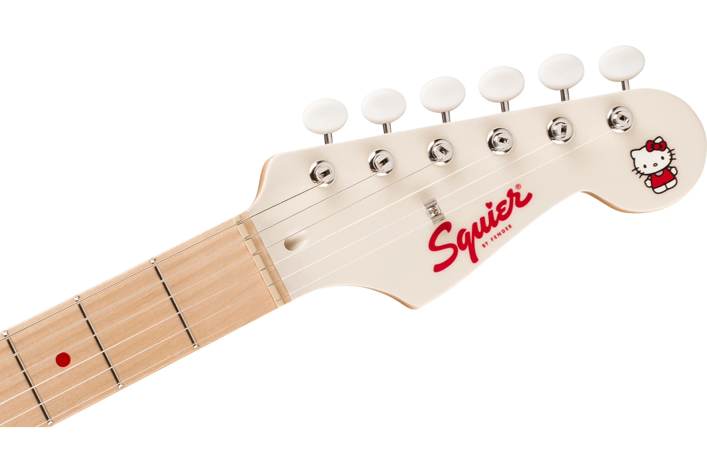 Squier Hello Kitty White Stratocaster - Image 5