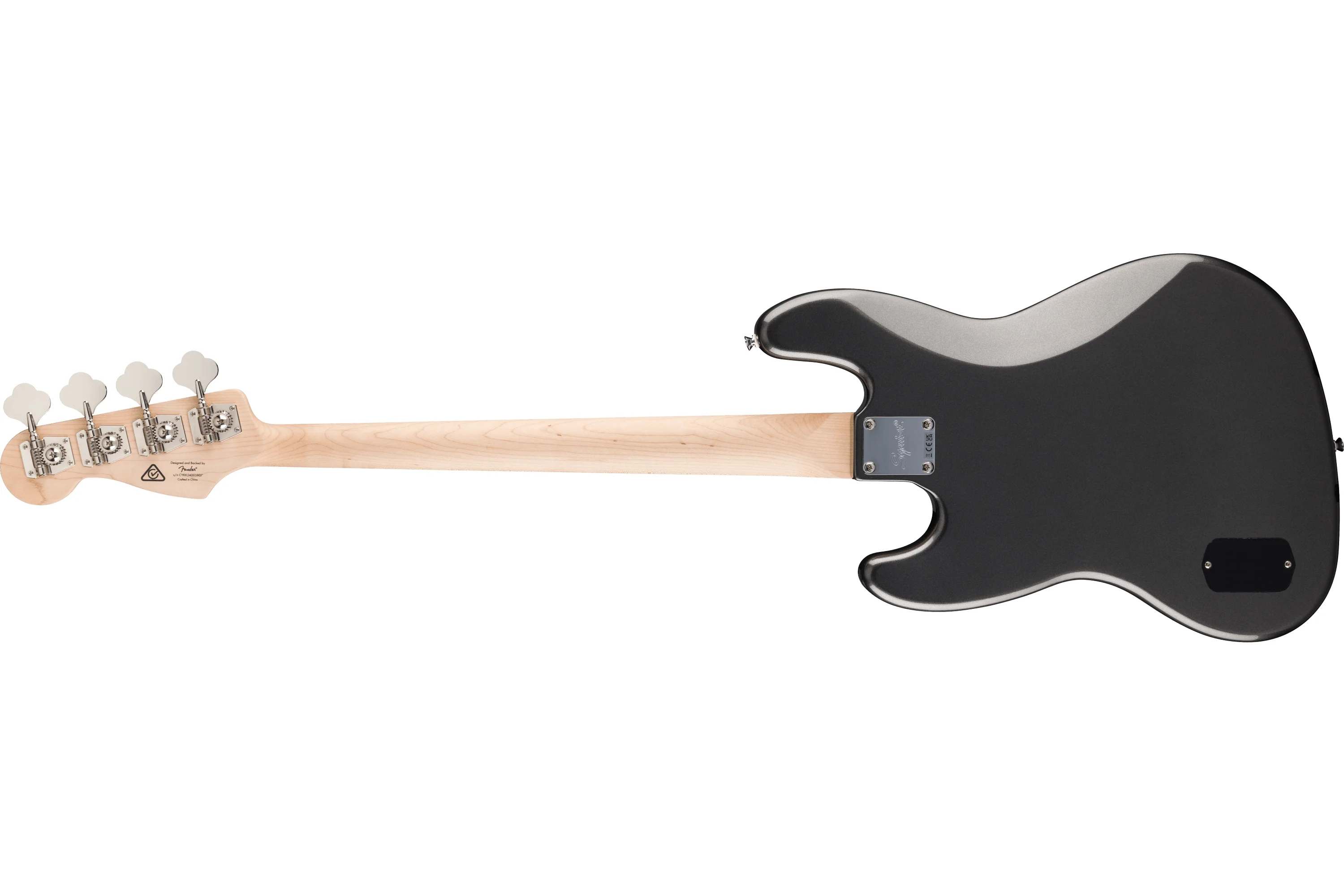 Squier Limited Edition Affinity Series Active Jazz Bass, Charcoal Frost Metallic - Image 2
