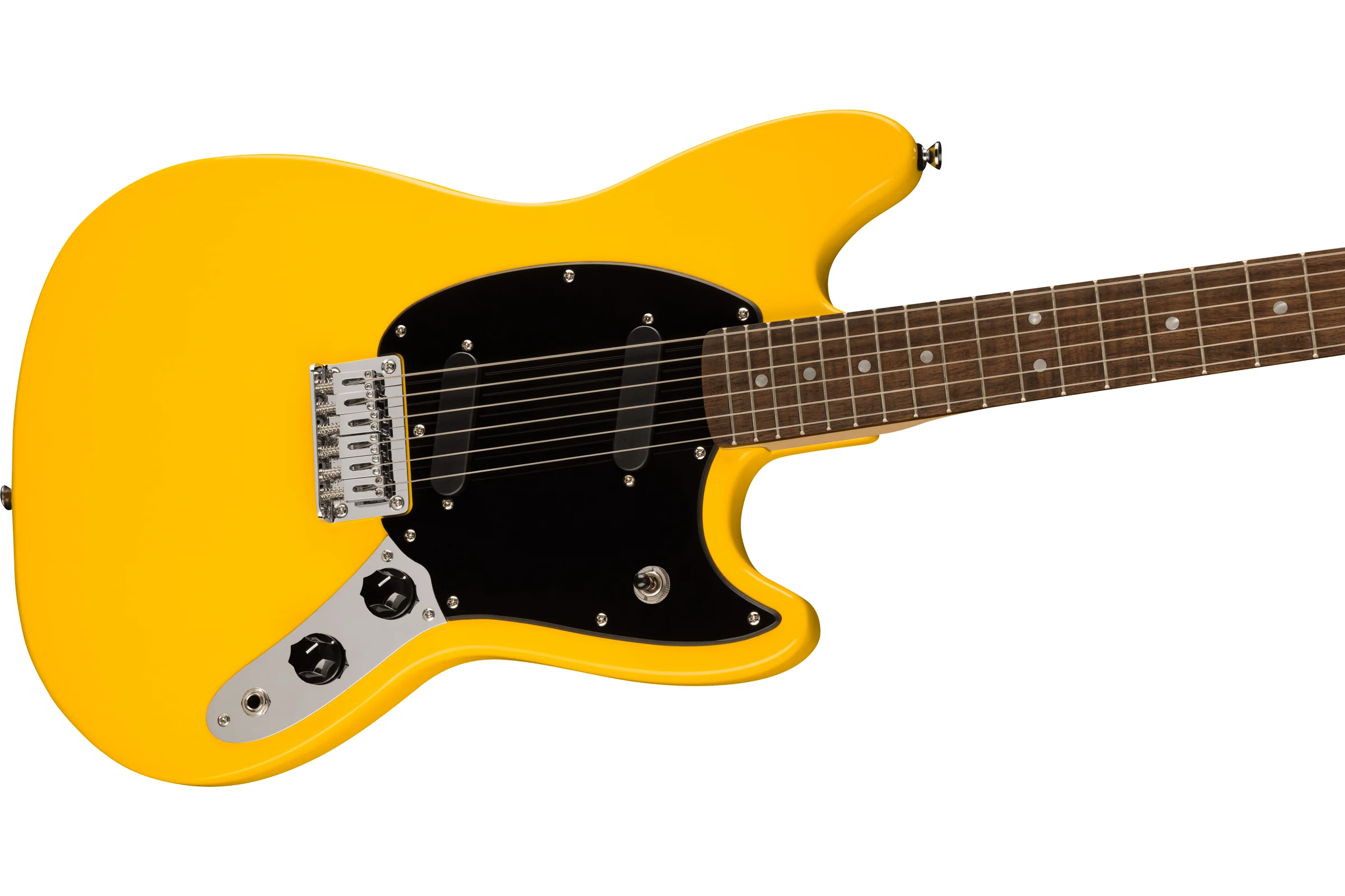 Squier FSR Sonic Mustang, Graffiti Yellow - Image 3