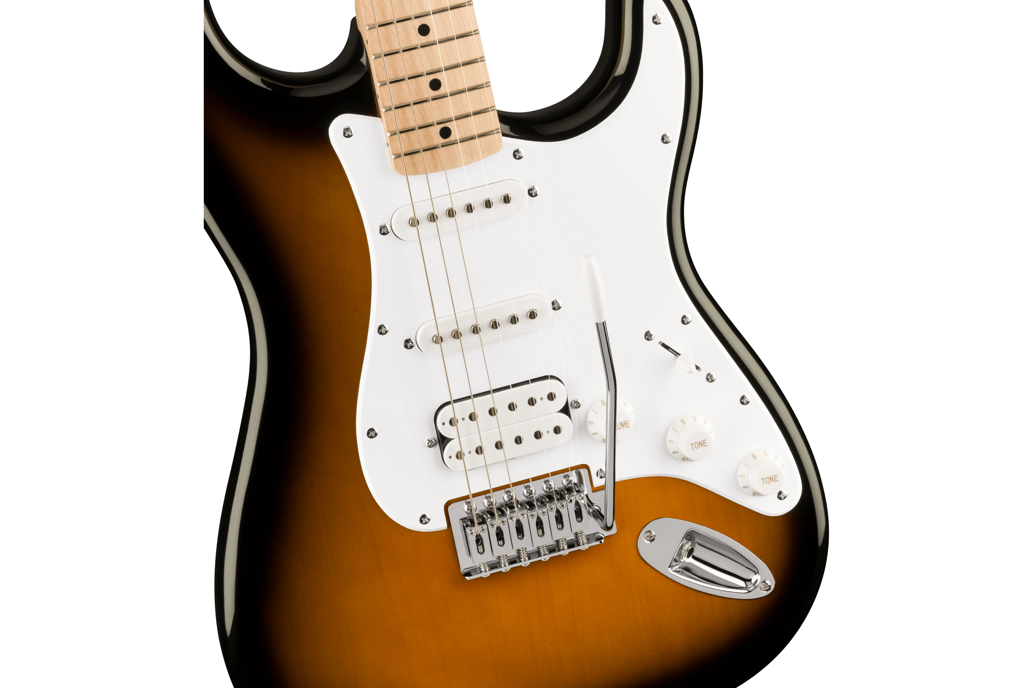 Squier FSR Sonic Stratocaster HSS, 2-Color Sunburst - Image 4