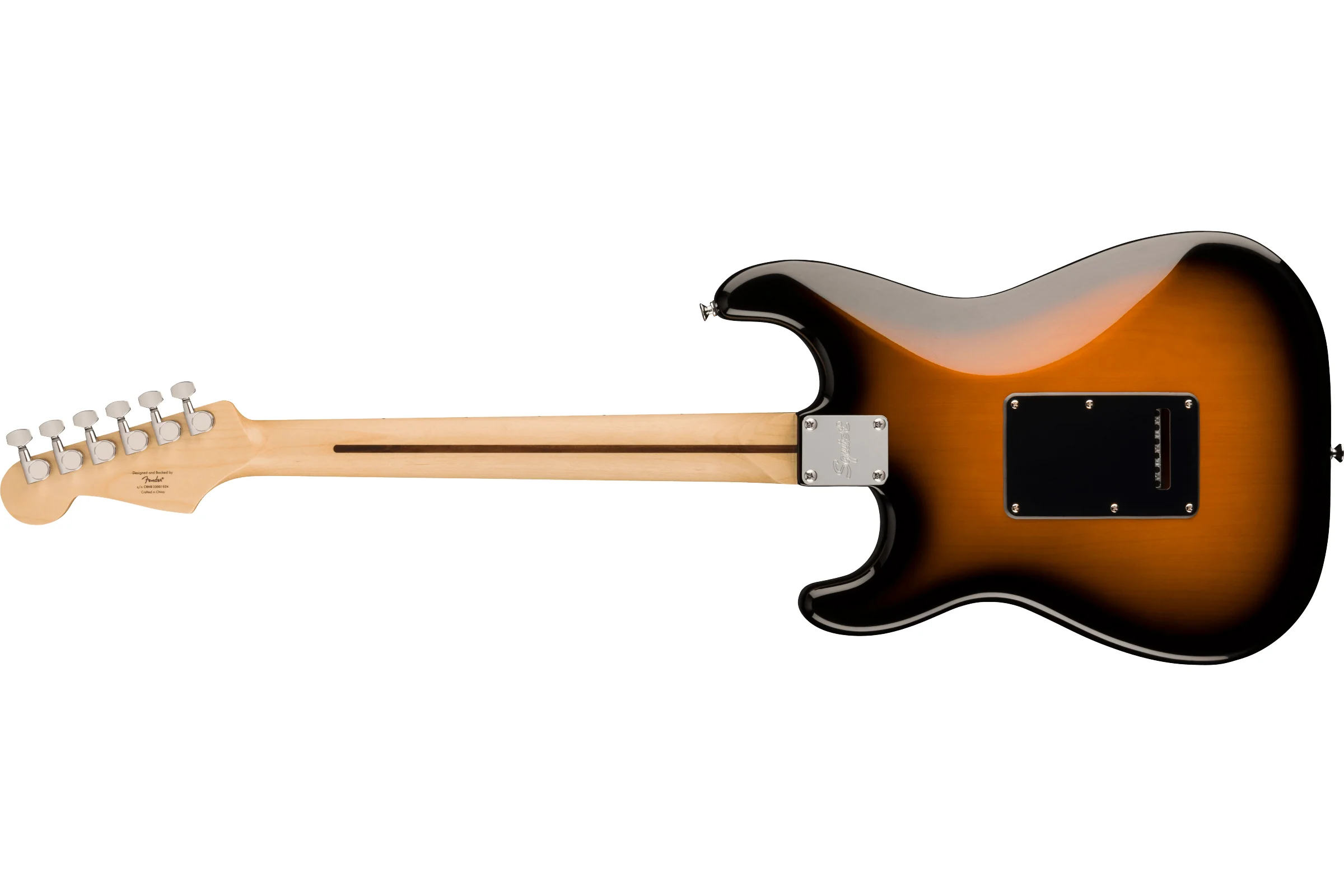 Squier FSR Sonic Stratocaster HSS, Black Pickguard, 2-Color Sunburst - Image 2